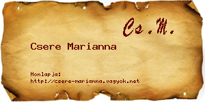 Csere Marianna névjegykártya