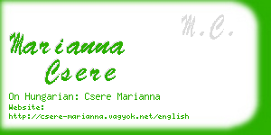 marianna csere business card